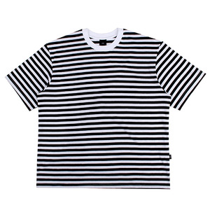 [EINEN] 아이넨 Peerless Fake Stripe 1/2 T-Shirts White&amp;Black