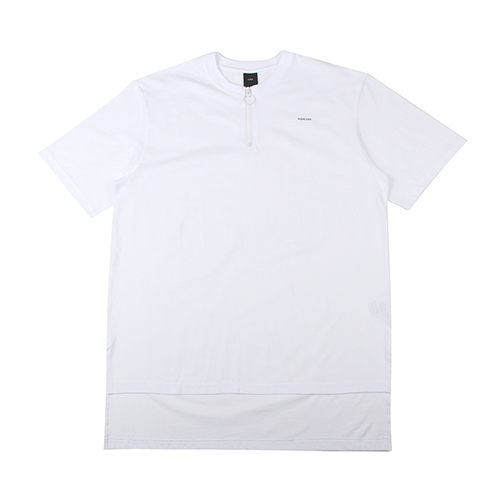 [EINEN] 아이넨 Peerless O-Ring Zipper 1/2 T-Shirts White