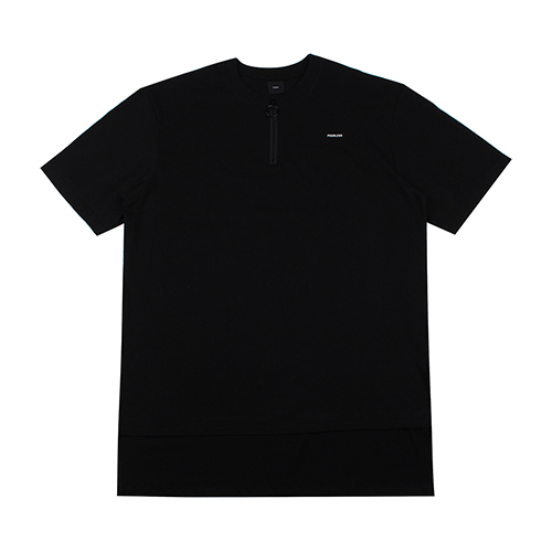[EINEN] 아이넨 Peerless O-Ring Zipper 1/2 T-Shirts Black