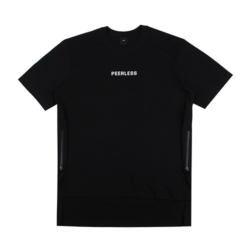 [EINEN] 아이넨 Peerless Doubleside Zipper 1/2 T-Shirts Black