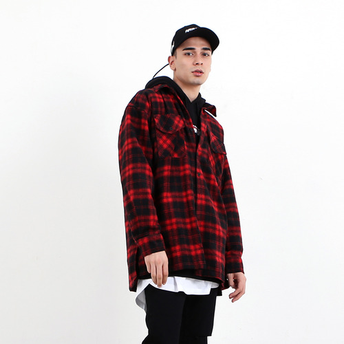 [BYL]HEAVY FLANNEL SHIRT RED