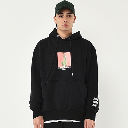 [BYL]NEWW COLOR OVER HOODY BLACK