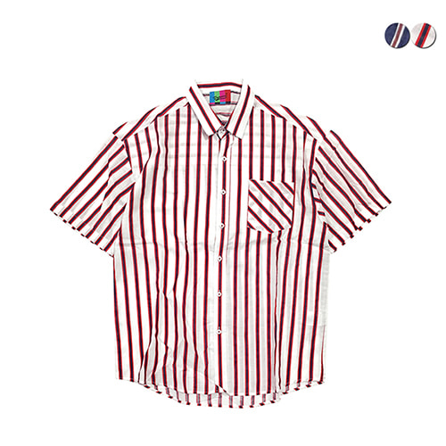 [GINGHAMBUS] 깅엄버스 Ivy Linen Stripe Shirt(2color)(unisex)