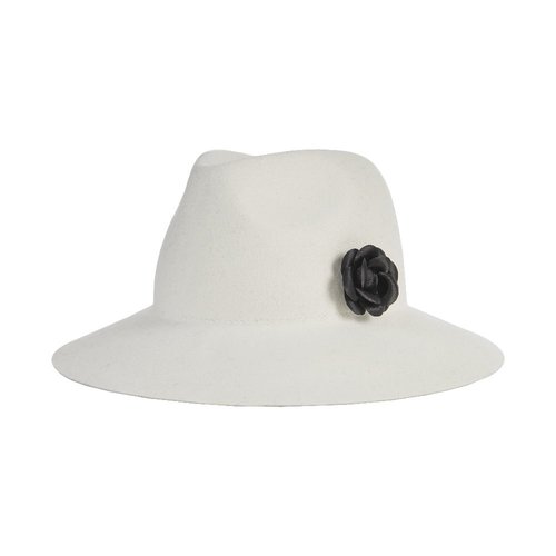 [VARZAR]바잘 Camellia wool floppy hat cream