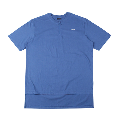 [EINEN] 아이넨 Peerless O-Ring Zipper 1/2 T-Shirts Blue