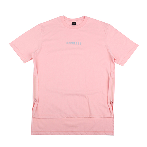 [EINEN] 아이넨 Peerless Doubleside Zipper 1/2 T-Shirts Pink