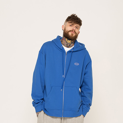 [EINEN] 아이넨 s logo hooded zipper sweatshirts blue