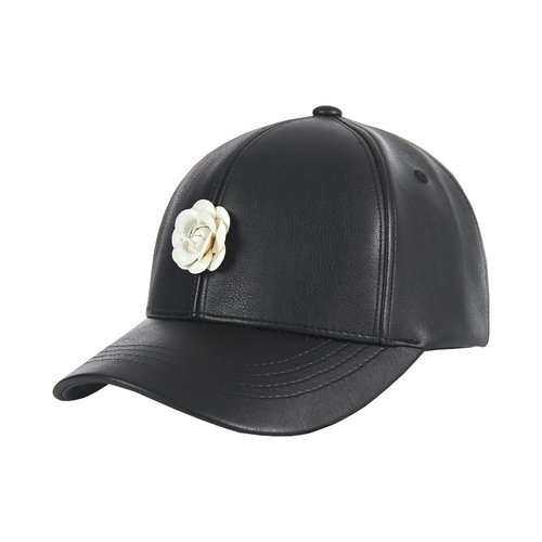 [VARZAR]바잘 Camellia leather ballcap black/white